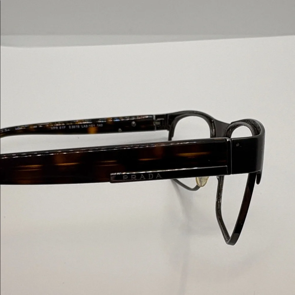 Women’s Prada tortoise shell eyeglass frames VPR 61P 53-16 LA8-101 140